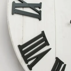 Clocks-Kirkland's Home Shiplap Whitewashed Wooden Wall Clock