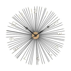 Clocks-Kirkland's Home Shockfront Art Deco Wall Clock Black