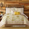 Comforters-Kirkland's Home Shyla Yellow Vinework Queen 5-Pc. Comforter Set Yellow/White