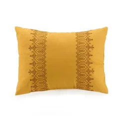 Comforters-Kirkland's Home Shyla Yellow Vinework Queen 5-Pc. Comforter Set Yellow/White