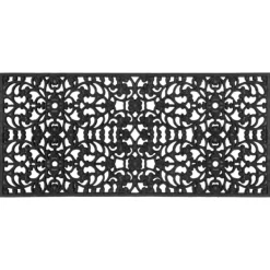 Doormats-Kirkland's Home Sienna Rubber Doormat, 48X22 In. Black