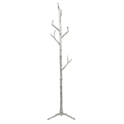 Entryway Furniture-Kirkland's Home Silver Aluminum Tree Branch Coat Rack