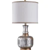 Table Lamps-Kirkland's Home Silver And Gold Distressed Glass Table Lamp Silver/Gold