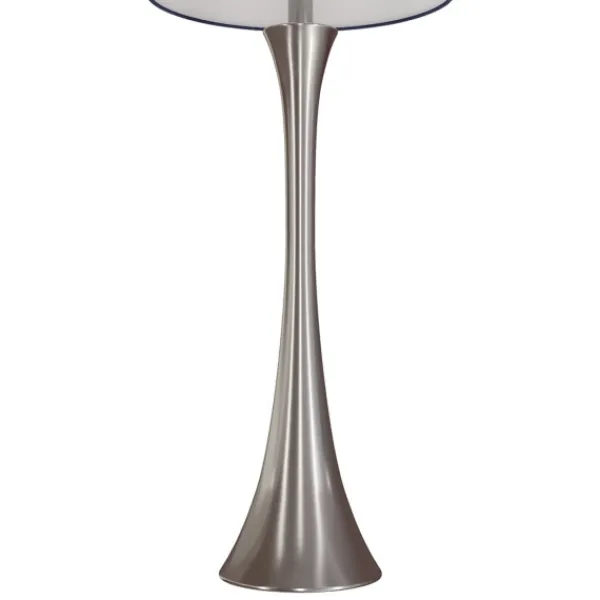 Table Lamps-Kirkland's Home Silver And Tapered Table Lamps, Set Of 2 Blue