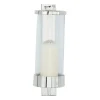 Sconces-Kirkland's Home Silver Assymetrical Modern Sconce