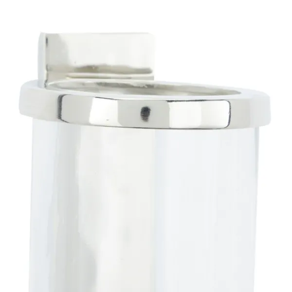 Sconces-Kirkland's Home Silver Assymetrical Modern Sconce