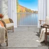 Outdoor Rugs-Kirkland's Home Silver Diamond Outdoor Area Rug, 6X9 Gray