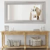 Decorative Mirrors-Kirkland's Home Silver Driftwood Beveled Leaner Mirror