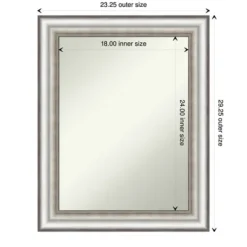 Decorative Mirrors-Kirkland's Home Silver Embossed Frame Wall Mirror