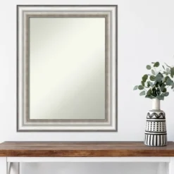 Decorative Mirrors-Kirkland's Home Silver Embossed Frame Wall Mirror