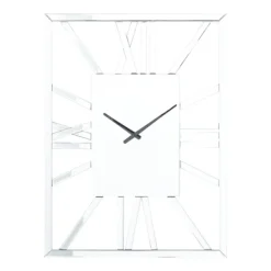 Clocks-Kirkland's Home Silver Glass Frame Wall Clock