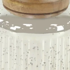 Decorative Bowls & Jars-Kirkland's Home Silver Glass Jars With Wooden Lids, Set Of 3 Silver/Brown