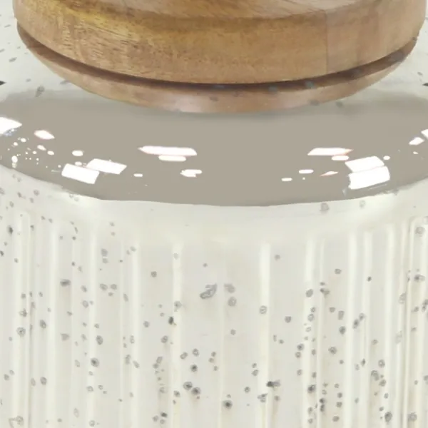 Decorative Bowls & Jars-Kirkland's Home Silver Glass Jars With Wooden Lids, Set Of 3 Silver/Brown