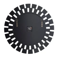 Clocks-Kirkland's Home Silver Glass Mirror Abstract Wall Clock
