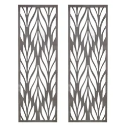 Wall Plaques-Kirkland's Home Silver Madison Park Florian Wall Plaques, Set Of 2 Gray