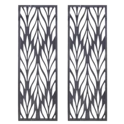 Wall Plaques-Kirkland's Home Silver Madison Park Florian Wall Plaques, Set Of 2 Gray