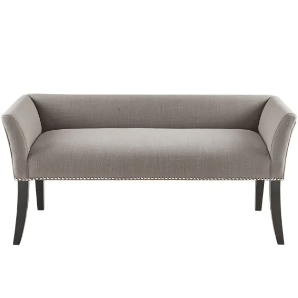 Benches & Ottomans-Kirkland's Home Silver Melinda Accent Bench Gray