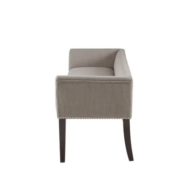 Benches & Ottomans-Kirkland's Home Silver Melinda Accent Bench Gray