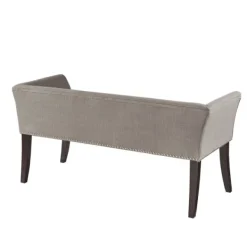 Benches & Ottomans-Kirkland's Home Silver Melinda Accent Bench Gray