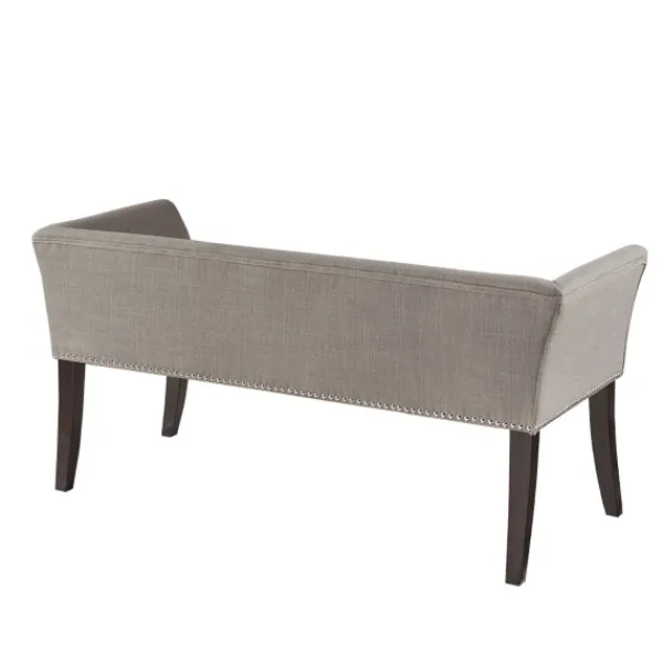 Benches & Ottomans-Kirkland's Home Silver Melinda Accent Bench Gray