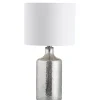 Table Lamps-Kirkland's Home Silver Mercury Glass Cylinder Table Lamp White