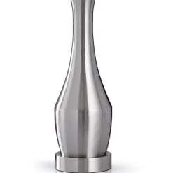 Table Lamps-Kirkland's Home Silver Metal Taper Table Lamp White