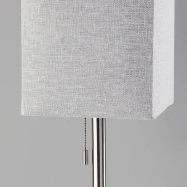Table Lamps-Kirkland's Home Silver Monochrome Square Table Lamp Silver/Gray