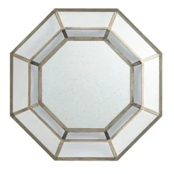 Decorative Mirrors-Kirkland's Home Silver Octagonal Frame Mirror
