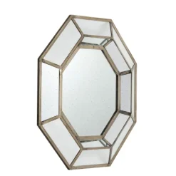 Decorative Mirrors-Kirkland's Home Silver Octagonal Frame Mirror