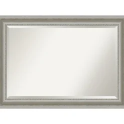 Decorative Mirrors-Kirkland's Home Silver Patina Scallop Framed Mirror, 41.5X29.5 In.