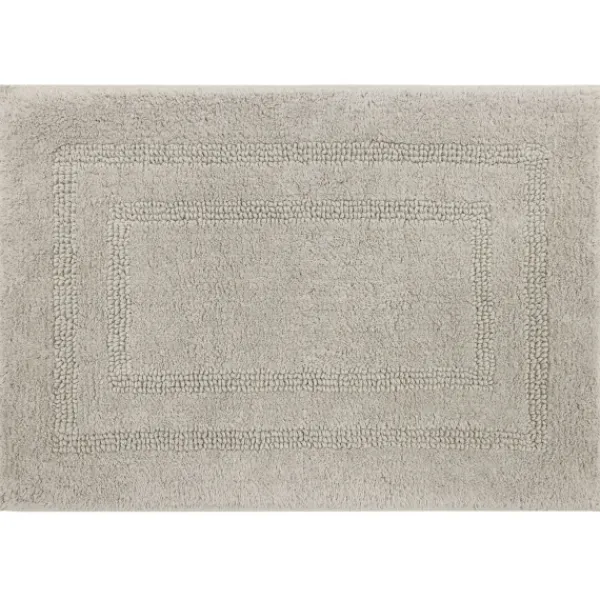Bathroom Rugs-Kirkland's Home Silver Reversible Cotton Bath Mat, 34 In. Gray