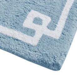 Bathroom Rugs-Kirkland's Home Simple Trim Cotton Tufted Bath Mat, 40 In. Blue