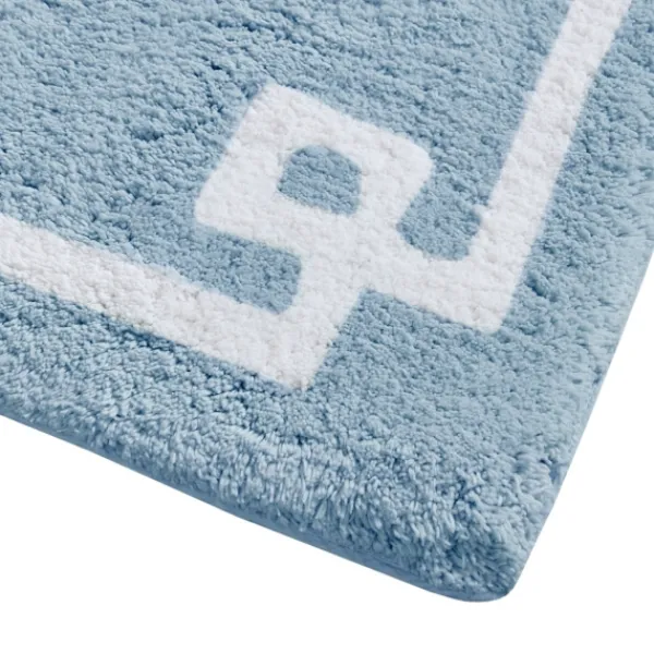Bathroom Rugs-Kirkland's Home Simple Trim Cotton Tufted Bath Mat, 40 In. Blue