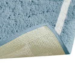 Bathroom Rugs-Kirkland's Home Simple Trim Cotton Tufted Bath Mat, 40 In. Blue