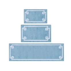 Bathroom Rugs-Kirkland's Home Simple Trim Cotton Tufted Bath Mat, 40 In. Blue