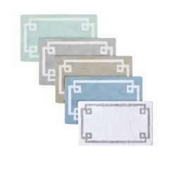 Bathroom Rugs-Kirkland's Home Simple Trim Cotton Tufted Bath Mat, 40 In. Blue