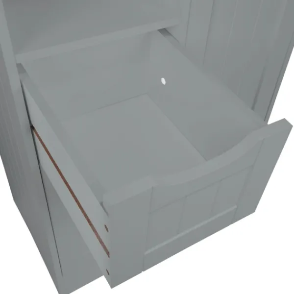 Cabinets & Sideboards-Kirkland's Home Single Door 3-Drawer Cabinet Gray