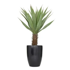 Trees & Topiaries-Kirkland's Home Sisal Palmtree In Sleek Black Planter