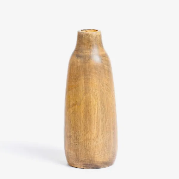 Vases-Kirkland's Home Skinny Mango Wood Vase, 12 In. Brown