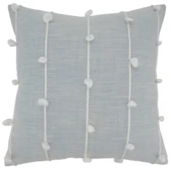 Pillows-Kirkland's Home Sky Blue Knotted Line Throw Pillow Blue/White