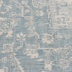 Outdoor Rugs-Kirkland's Home Sky Medallion Lava Indoor/Outdoor Area Rug, 5X7 Blue