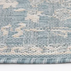Outdoor Rugs-Kirkland's Home Sky Medallion Lava Indoor/Outdoor Area Rug, 5X7 Blue