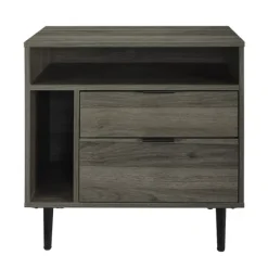 Accent & End Tables-Kirkland's Home Slate Side Table With Cubbies Gray