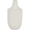 Vases-Kirkland's Home Slender Curtain Ribbed Vase, 13 In. White