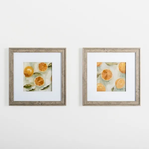 Framed Art-Kirkland's Home Slice It Citrus Ii Framed Art Print Yellow/White