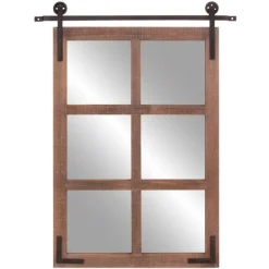 Decorative Mirrors-Kirkland's Home Sliding Barn Door Mirror