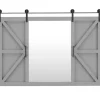 Decorative Mirrors-Kirkland's Home Sliding Barn Door Wall Mirror Gray