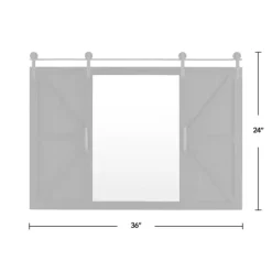 Decorative Mirrors-Kirkland's Home Sliding Barn Door Wall Mirror Black
