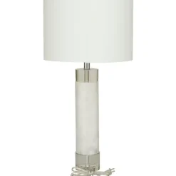 Table Lamps-Kirkland's Home Slim Marble Table Lamp White