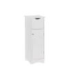 Bathroom Furniture-Kirkland's Home Slim Single Door Cabinet With Drawer White
